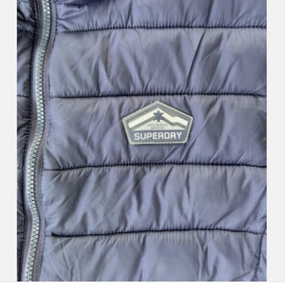 Superdry Vest Mens Size Medium Blue Puffer Fuji Jacket Quilted Preppy Outdoor - Picture 4 of 7